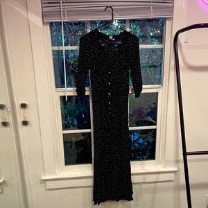 cottage core polka dot dress